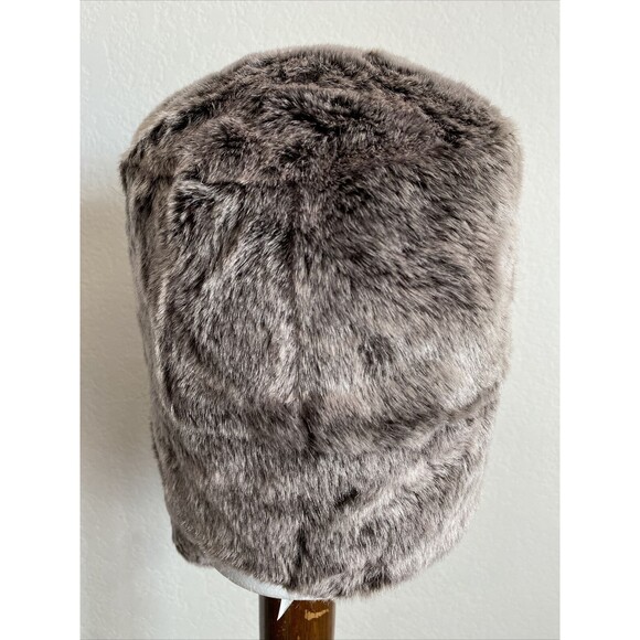 Dorfman Pacific DPC Ear Flap Hat Grey Faux Fur w Quilted Lining Trapper Hat S/M - Picture 4 of 8
